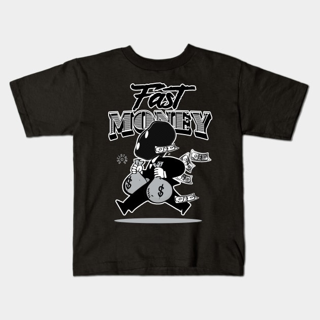 fast money Kids T-Shirt by DynamicGraphics